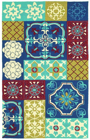 World Market Garden Craft Tile Of Paradise Blue